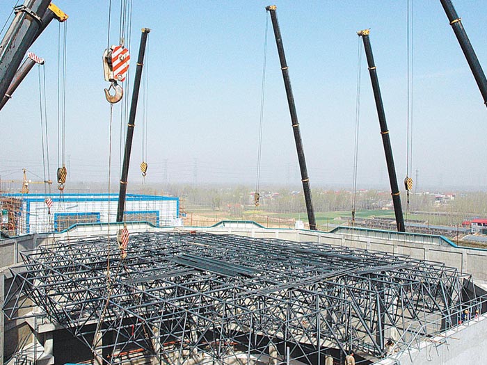 黄海网架高空滑移法